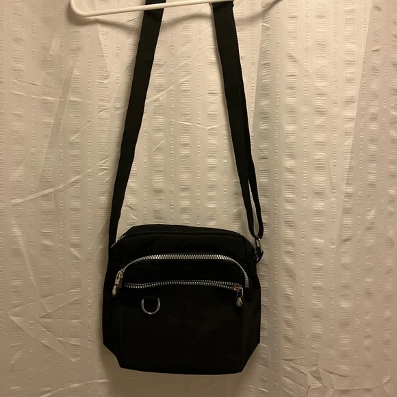 Black Crossbody Purse Bag with Pockets - Picture 3 of 7